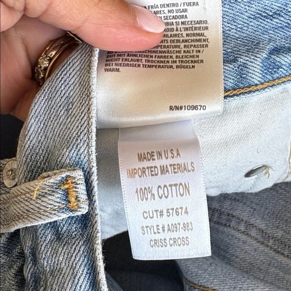 AGolde Criss Cross button fly Jeans